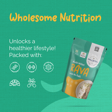 Multi Millet Rava Mix Iron-Rich, High-Protein Breakfast for Idli & Upma