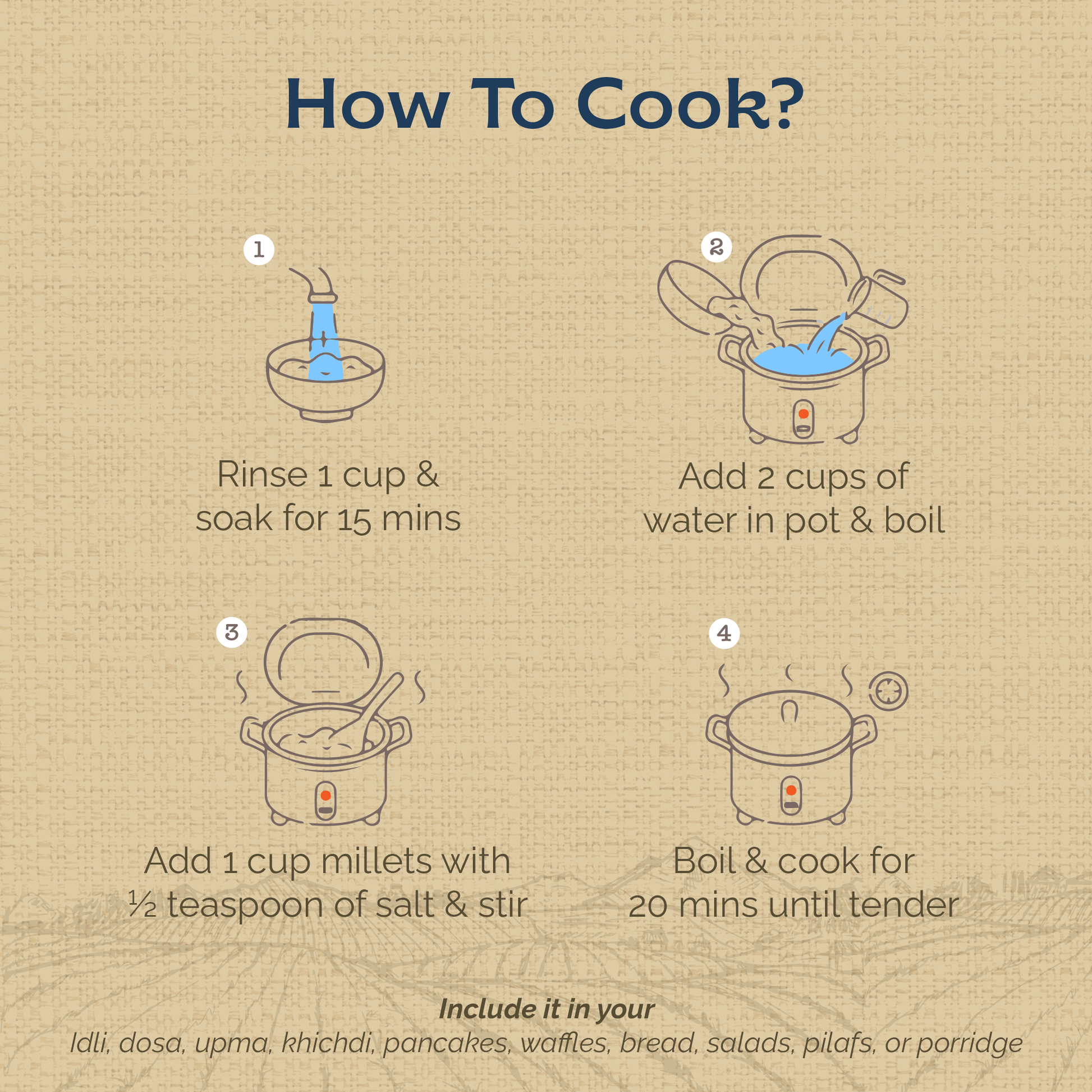 cooking process little millet | milletry