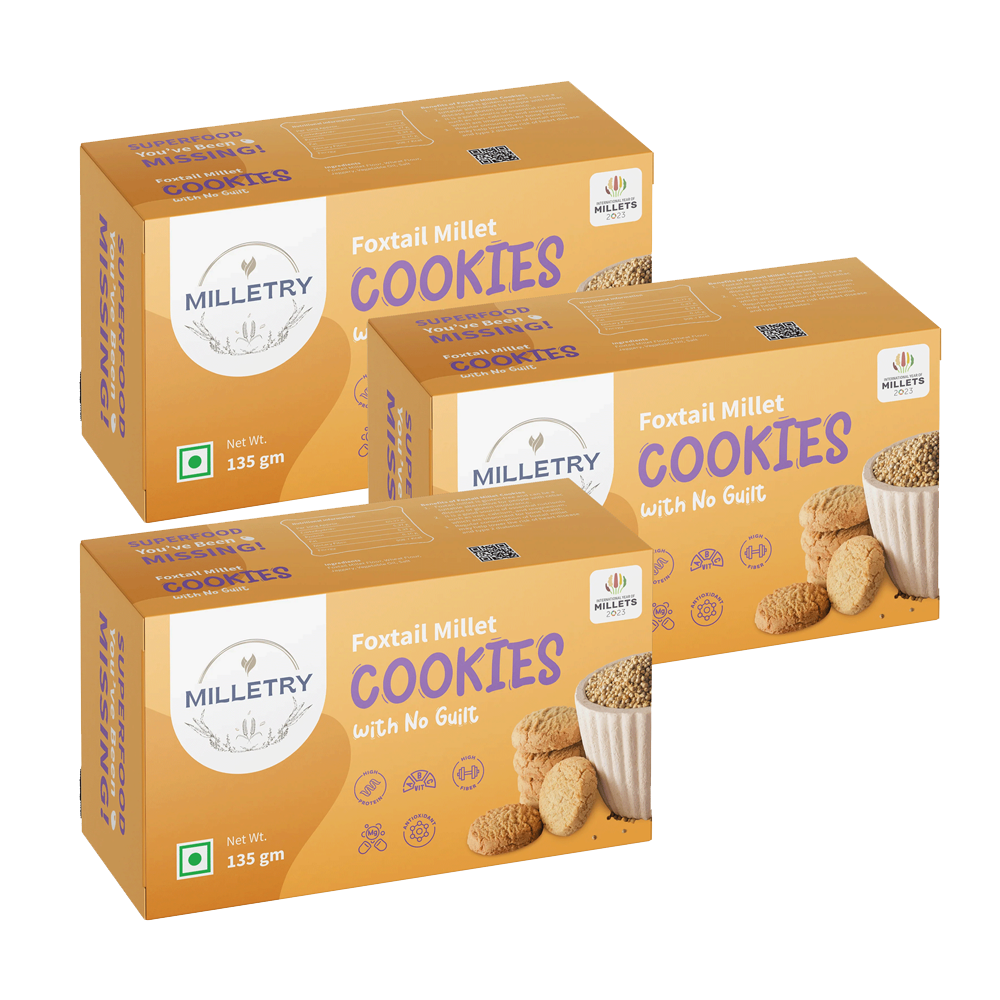 3 pack of combo foxtail millet cookies