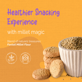 Milletry Foxtail Millet Cookies for Kids &amp; Adults, Gluten-Free Biscuits, Foxtail Millet Flour &amp; Jaggery, High Protein, Iron, Fibre, Superfood Snacks, Support Bone Health(135g Atta Cookies in Fresh)