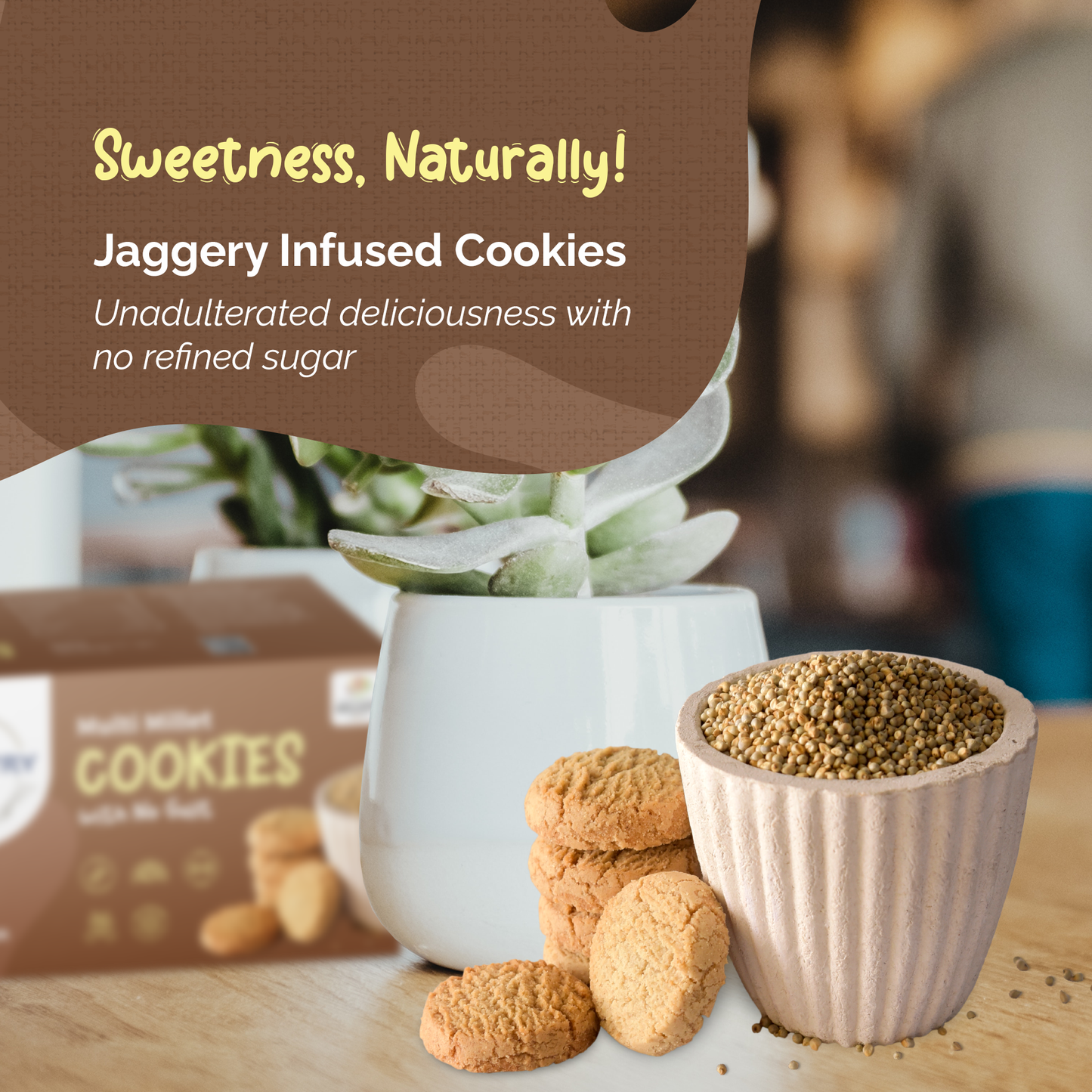 
                  
                    High-Protein Multi-Millet Cookies Foxtail, Pearl, Ragi, Kodo & Jaggery
                  
                