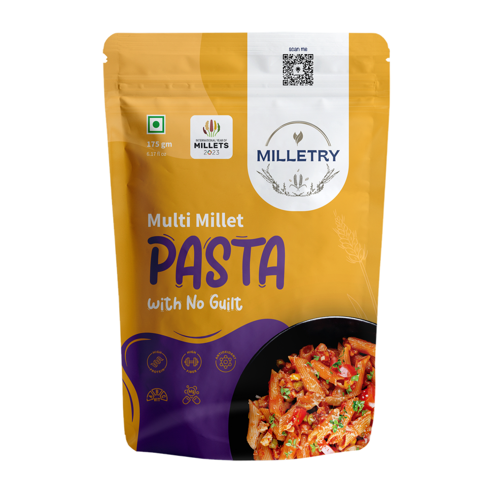 
                  
                    Milletry Multi-Millet Pasta High-Protein, Fiber-Rich Superfood with Masala
                  
                