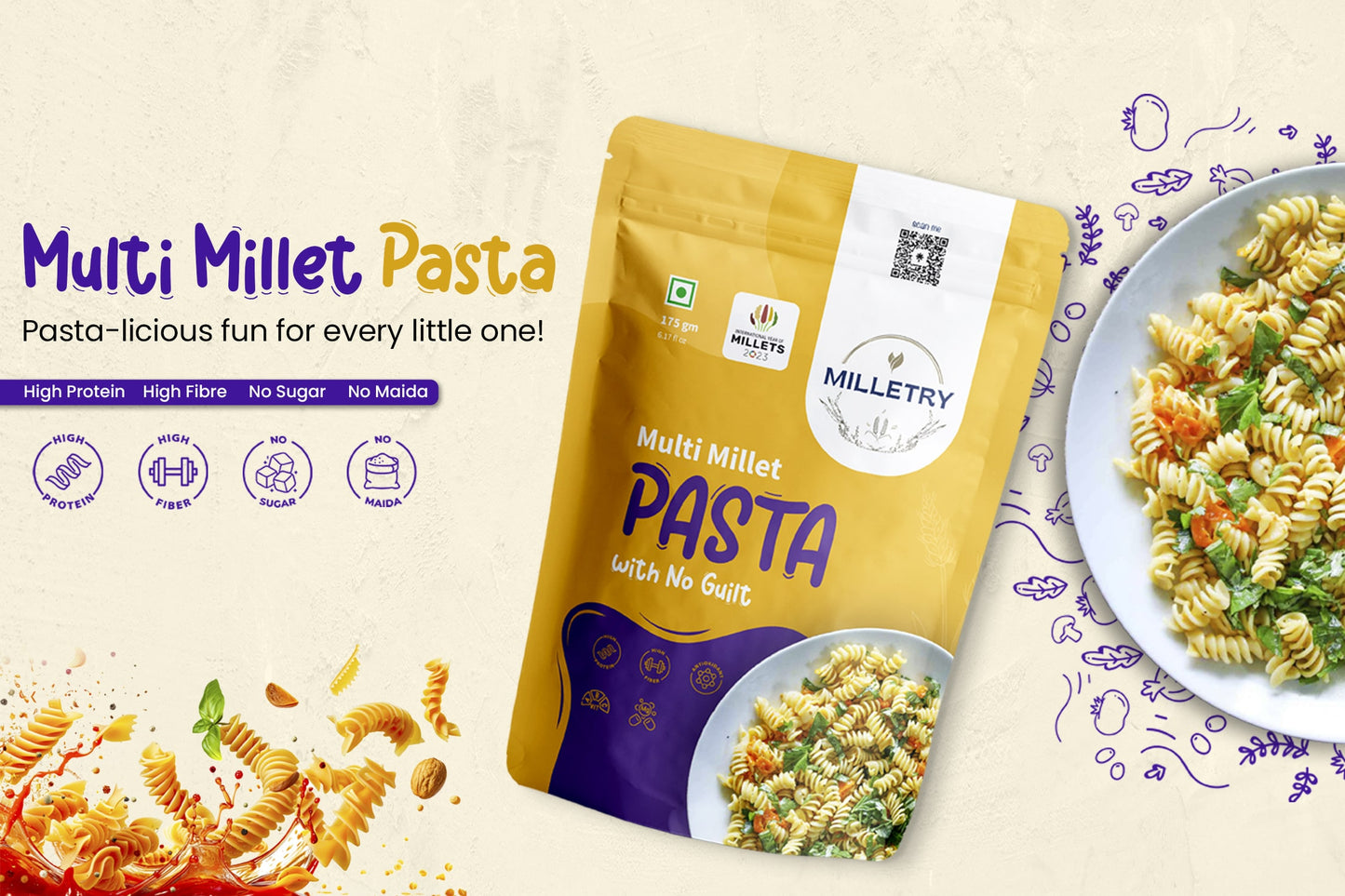 buy multi millet pasta | milletry