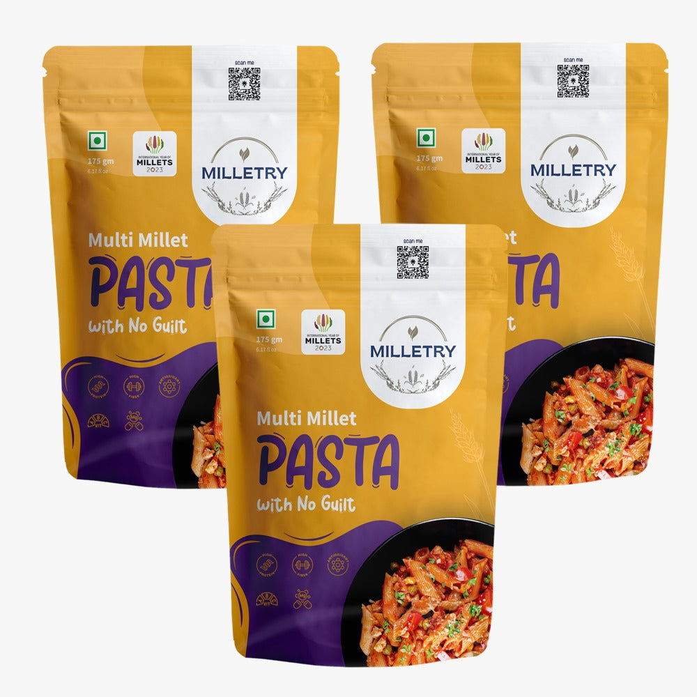 
                  
                    Milletry Multi-Millet Pasta High-Protein, Fiber-Rich Superfood with Masala
                  
                