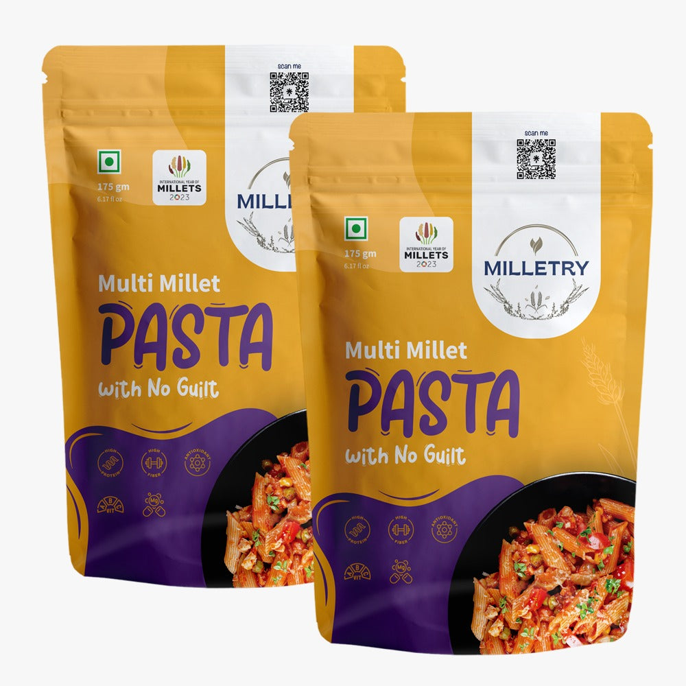 
                  
                    Milletry Multi-Millet Pasta High-Protein, Fiber-Rich Superfood with Masala
                  
                