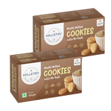 Milletry Multi Millet Cookies for Kids & Adults, Gluten-Free Biscuits, Foxtail, Pearl, Ragi, Kodo & Jaggery, High Protein, Fibre, Superfood Snacks, Helps with Digestion(135g Atta Cookies in Fresh)