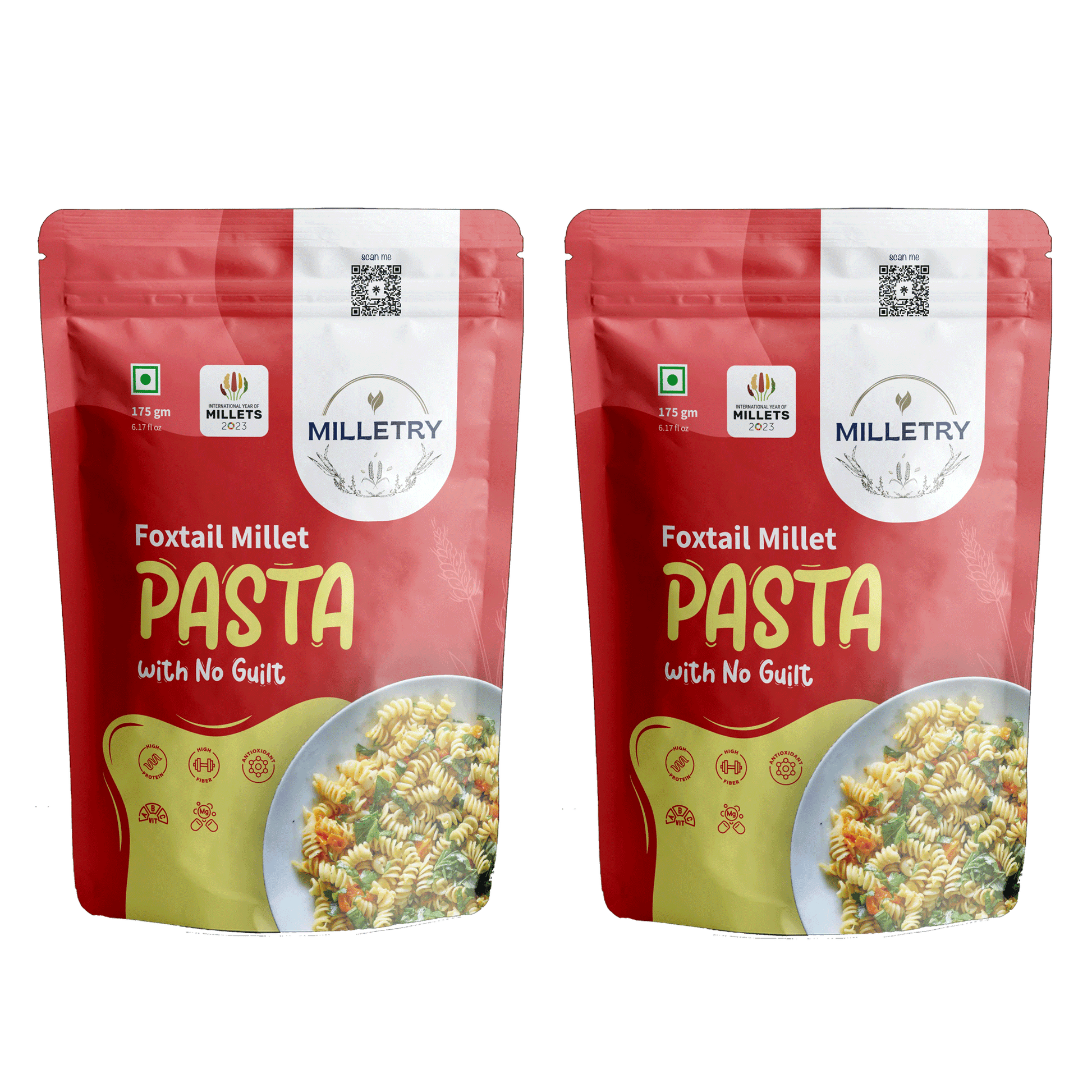 2 combo pack of foxtail millet pasta 